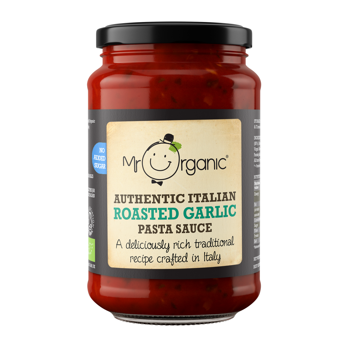 Mr. Organic Authentic Italian Roasted Garlic Pasta Sauce Good Food