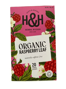 Organic Raspberry Leaf Tea - Heath & Heather - 20 bags