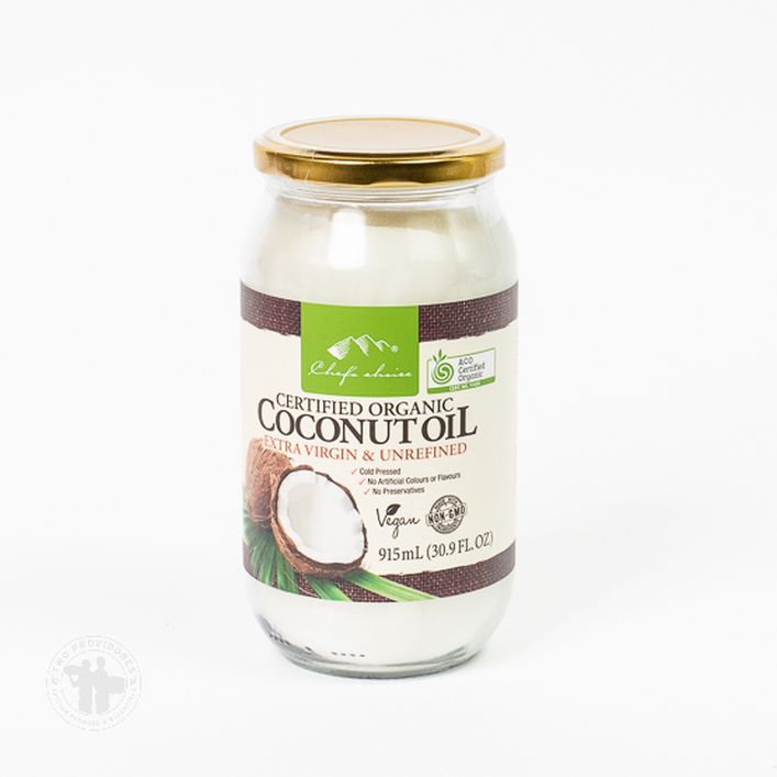 Organic Coconut Oil Extra Virgin & Unrefined 915ml