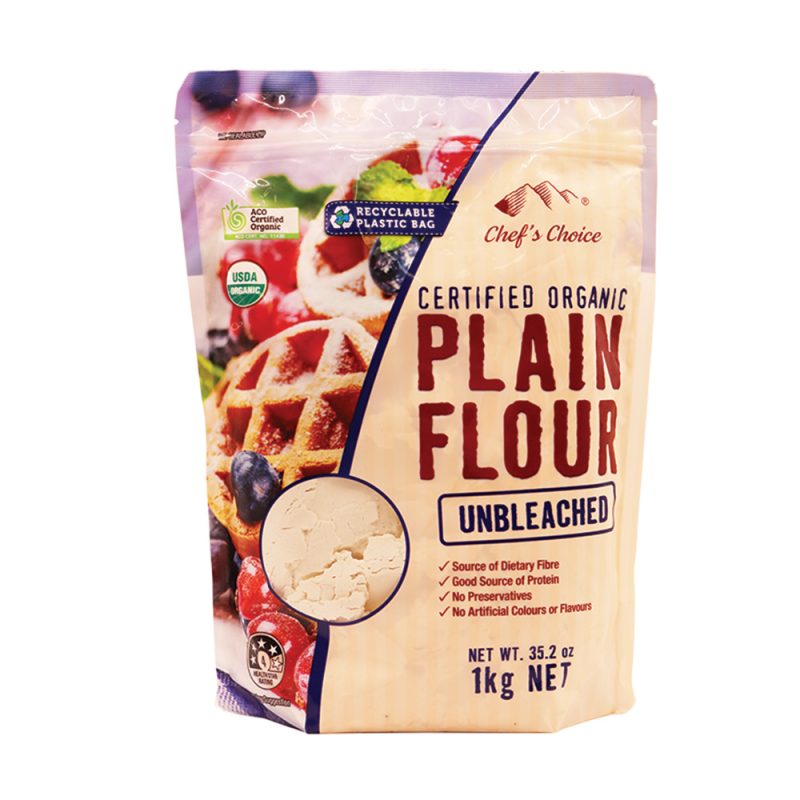 Organic Unbleached Plain Flour 1kg