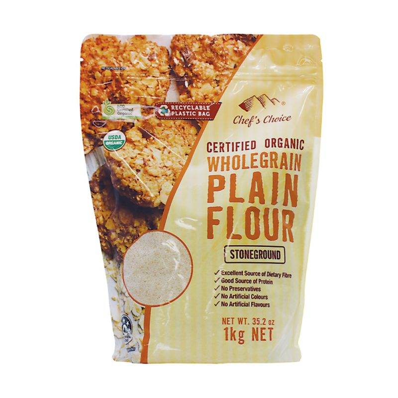 Organic Stoneground Wholegrain Plain Flour 1kg