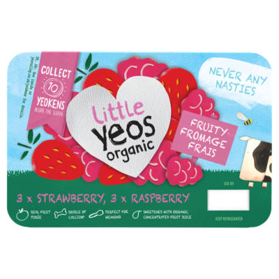 Organic Valley Little Frais Strawberry & Raspberry 6x45g