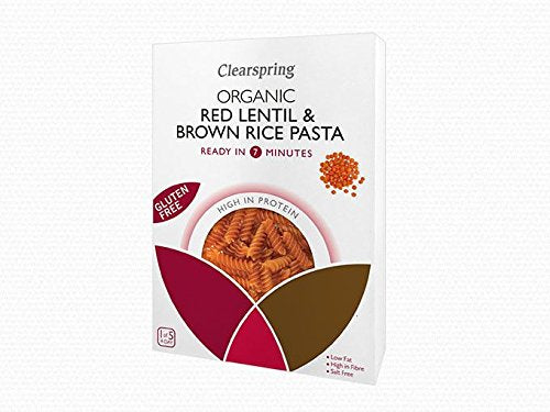 Organic Gluten Free Red Lentil & Brown Rice Pasta – Fusilli