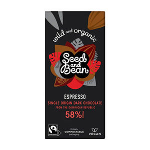 Seed and Bean Organic and Fairtrade Dark 58% Coffee Expresso
