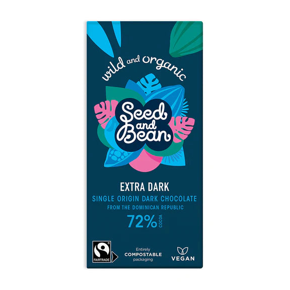 EXTRA DARK CHOCOLATE 75G BAR (72% COCOA)