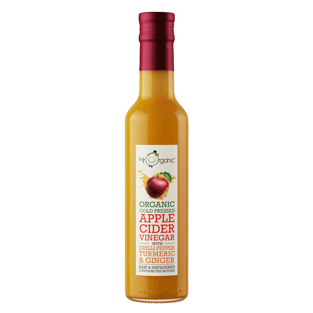 Mr. Organic Cold Pressed Apple Cider Vinegar with Chilli Pepper, Turmeric and Ginger