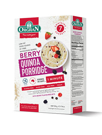 Brekki Porridge Hot Cereal – Berry