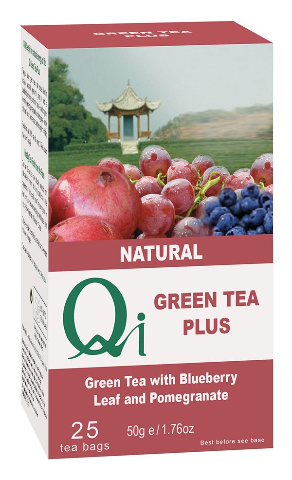 Green Tea with Blueberry Leaf and Pomegranate