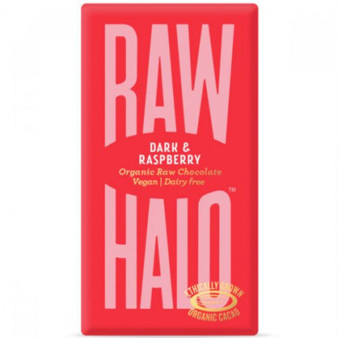 Dark + Raspberry Organic Raw Chocolate 35g