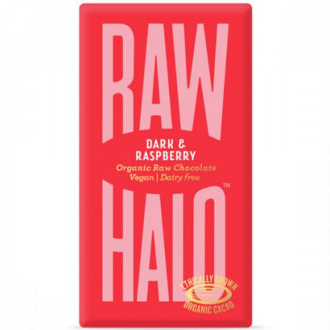 Dark + Raspberry Organic Raw Chocolate 35g
