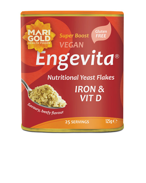 Engevita Iron & Vit D  Nutritional Yeast Flakes Red