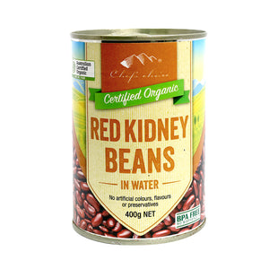 Organic Red Kidney Beans in water