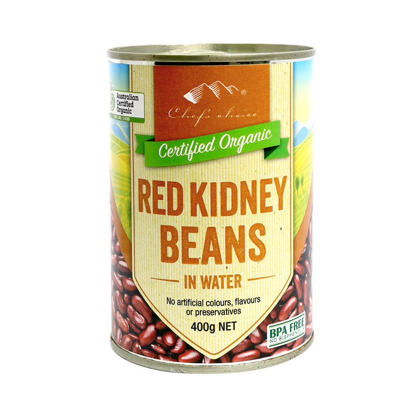 Organic Red Kidney Beans in water