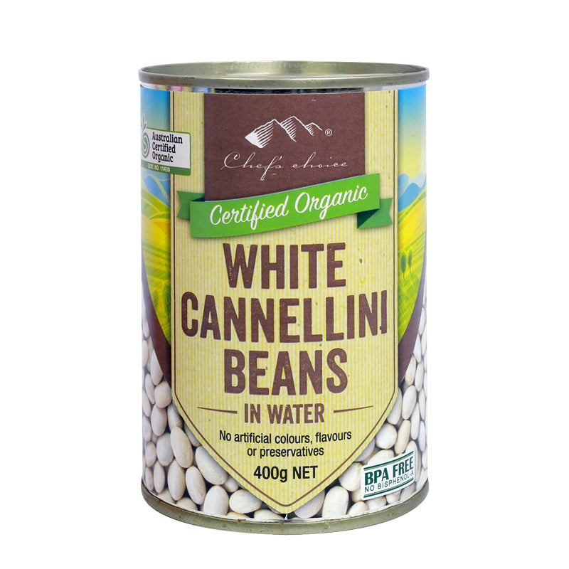 Organic White Cannellini Beans in water